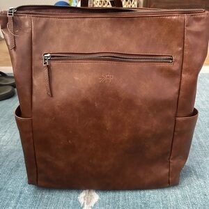 Diaper Bag Freshly Picked Brown Leather